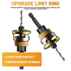 Csyibeielec depth stop collar closeup enabling precise drill depths.