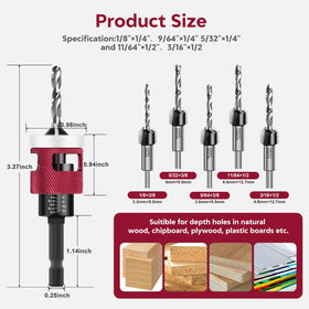 Csyibeielec depth stop with wrench enables precise depth control