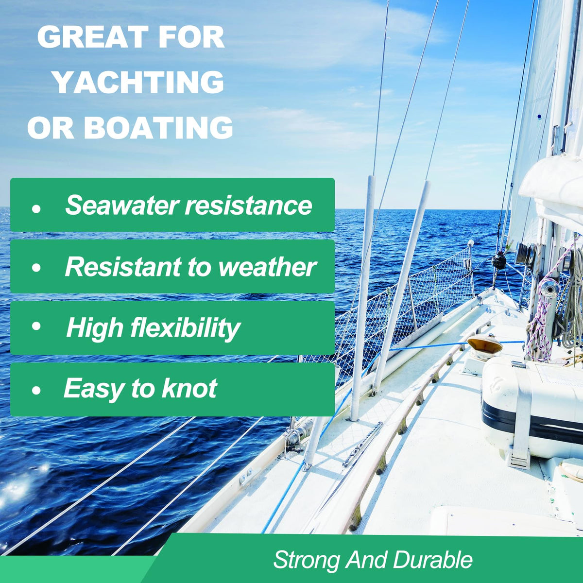 CSZFGFDC marine rope on a boat for secure line work
