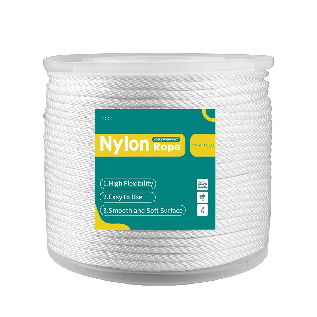 CSZFGFDC nylon rope 1/4-inch coil, strong and versatile for outdoor use