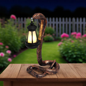 CSZLSMH LED-lit snake lantern glowing at dusk for cozy evenings