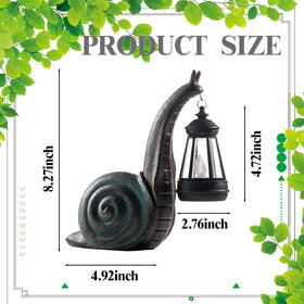 CSZLSMH snail garden figurine glows at dusk along the garden path.