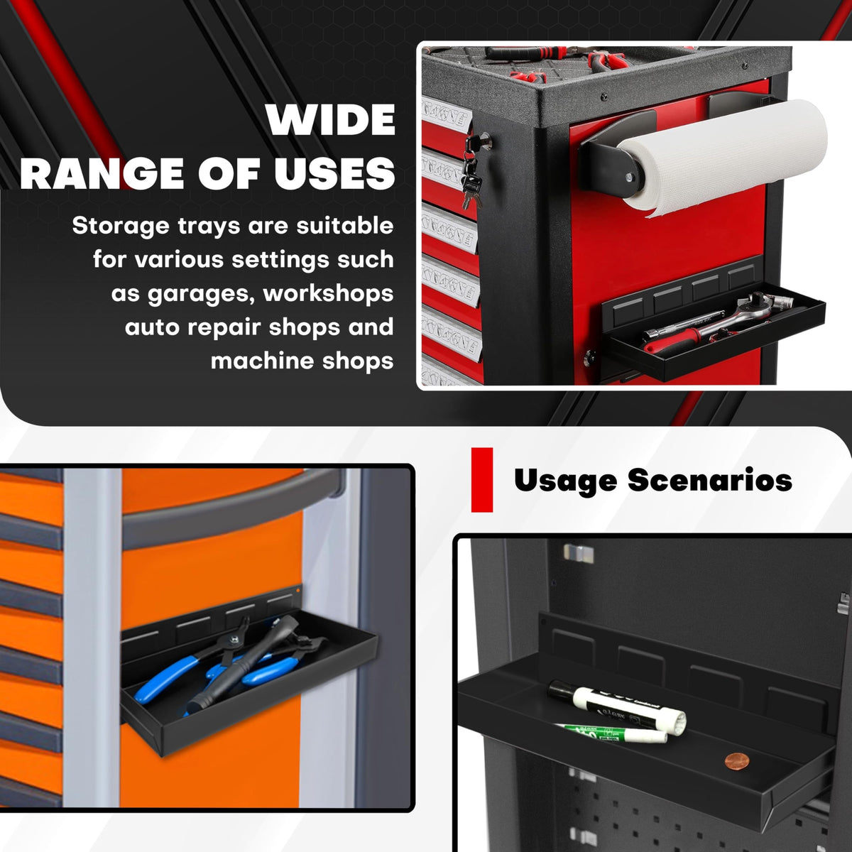 CT 4-piece workshop setup showing organized cabinets and side mounts.