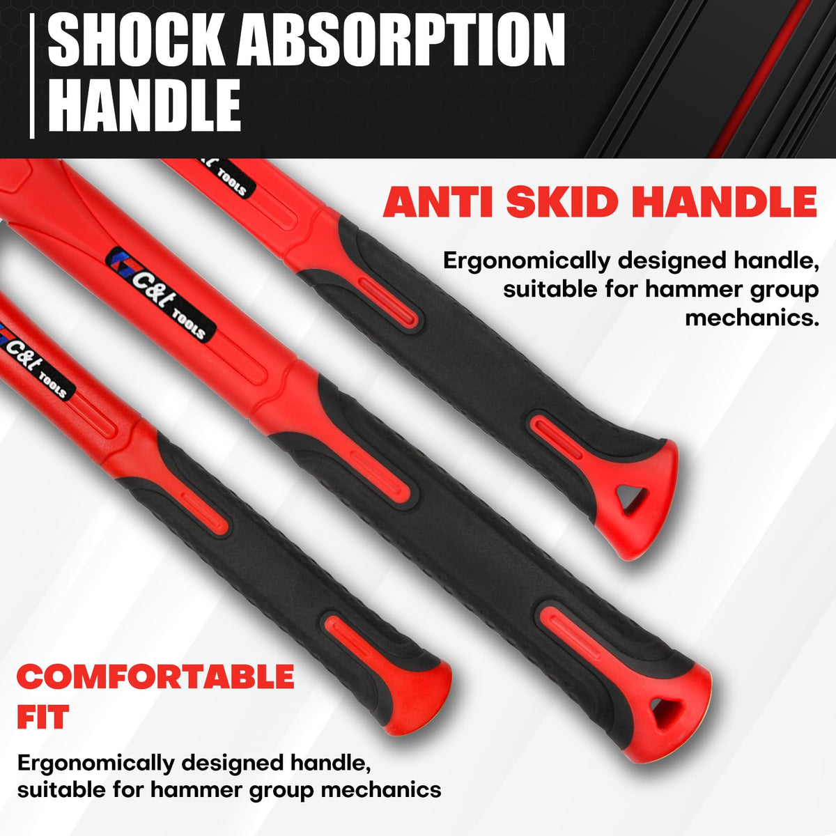 C&T 3lb Cross Peen Hammer versatile for shaping and carpentry applications.