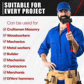 C&T 5-Piece Hammer Set ready for DIY projects and professional use.