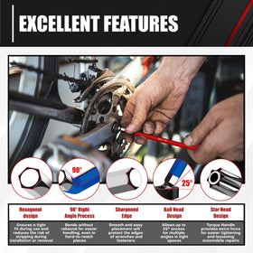 C&T laser-engraved dimensions enable fast, accurate wrench selection.