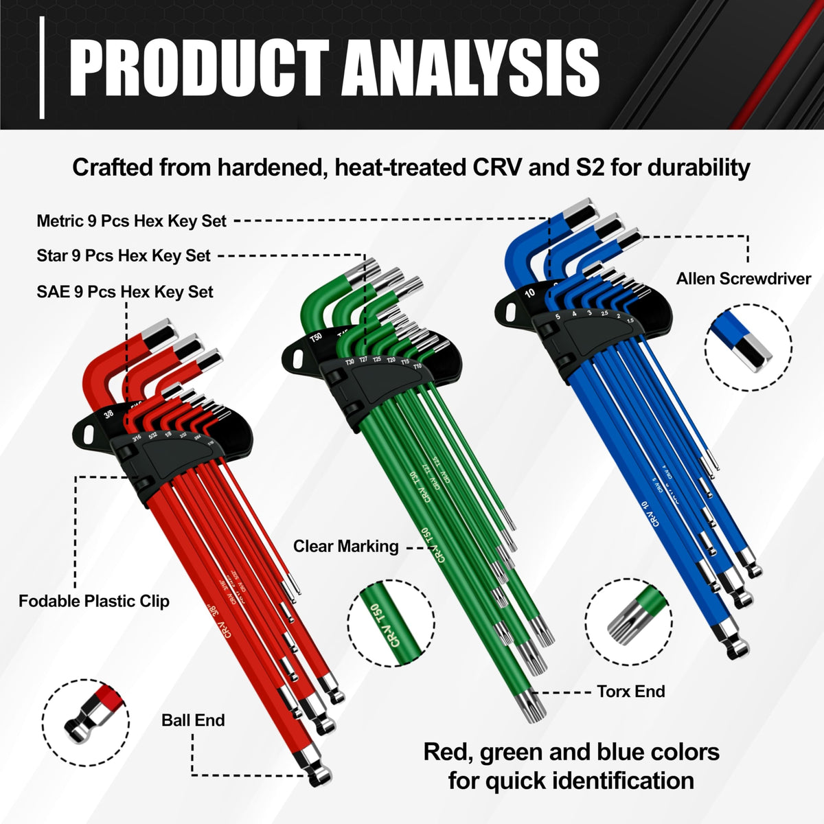 C&T torque-handle grip offers improved leverage for stubborn screws.