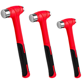 CT ball peen hammer set with three sizes for metalworking.