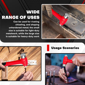 CT ball peen hammer versatile tool for shaping and straightening metal.