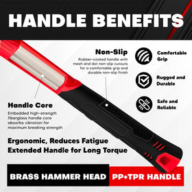 C&amp;T brass sledge hammer with textured handle for grip