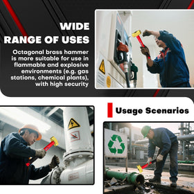 C&amp;T 2lb brass sledge hammer in various use scenarios