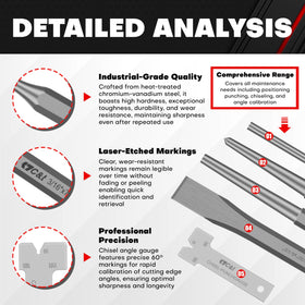 C&T chrome vanadium cold chisels deliver durable, clean cuts.
