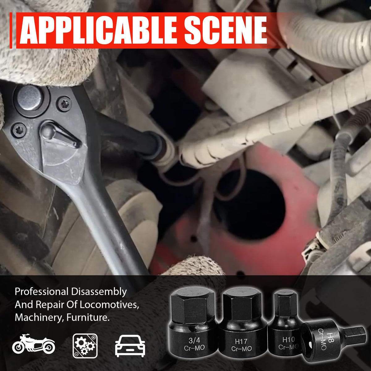 C&T 3/8-inch drive set ready for on-the-spot repairs anywhere.