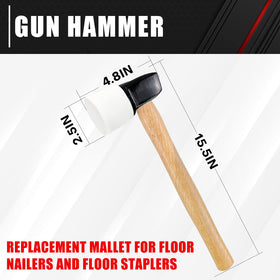 C&T fiberglass-handle mallet offers durable grip for extended use.