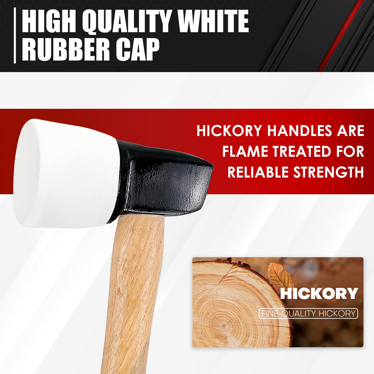 C&T rubber mallet with non-marring head prevents surface damage.