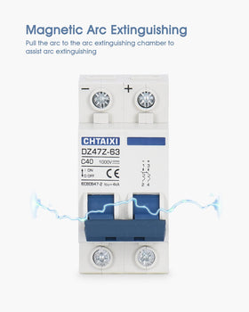 CHTAIXI arc-extinguishing DC switch supporting safer currents.