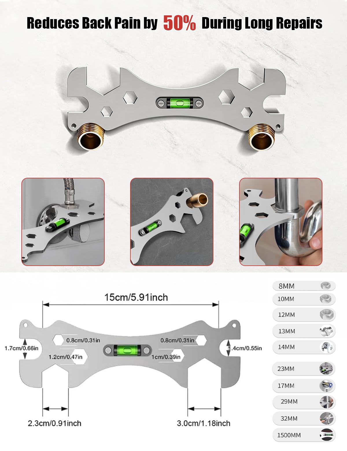 CTTZCKJ adjustable wrench shank delivering extra torque for stubborn nuts
