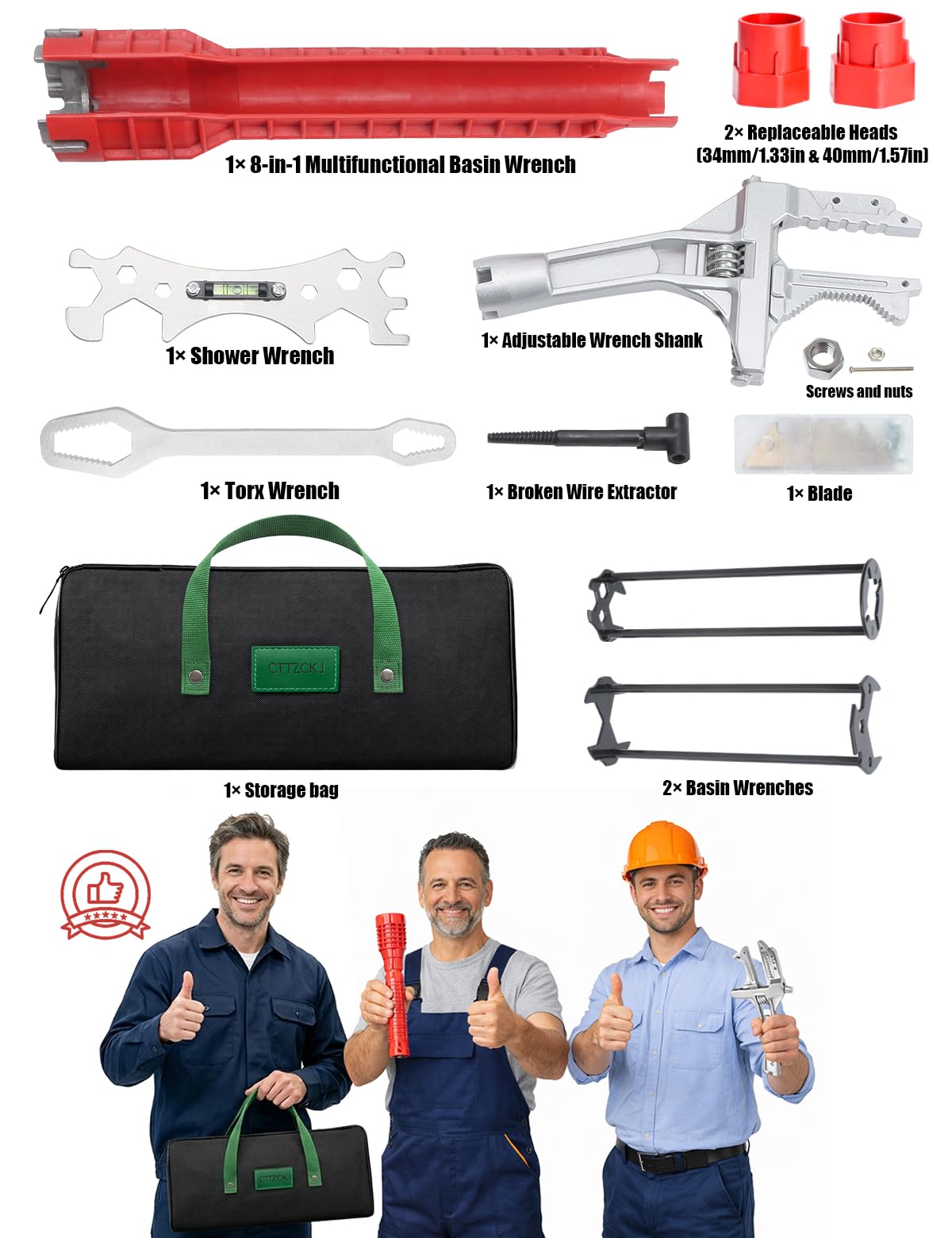 CTTZCKJ shower wrench enabling secure bathroom fittings