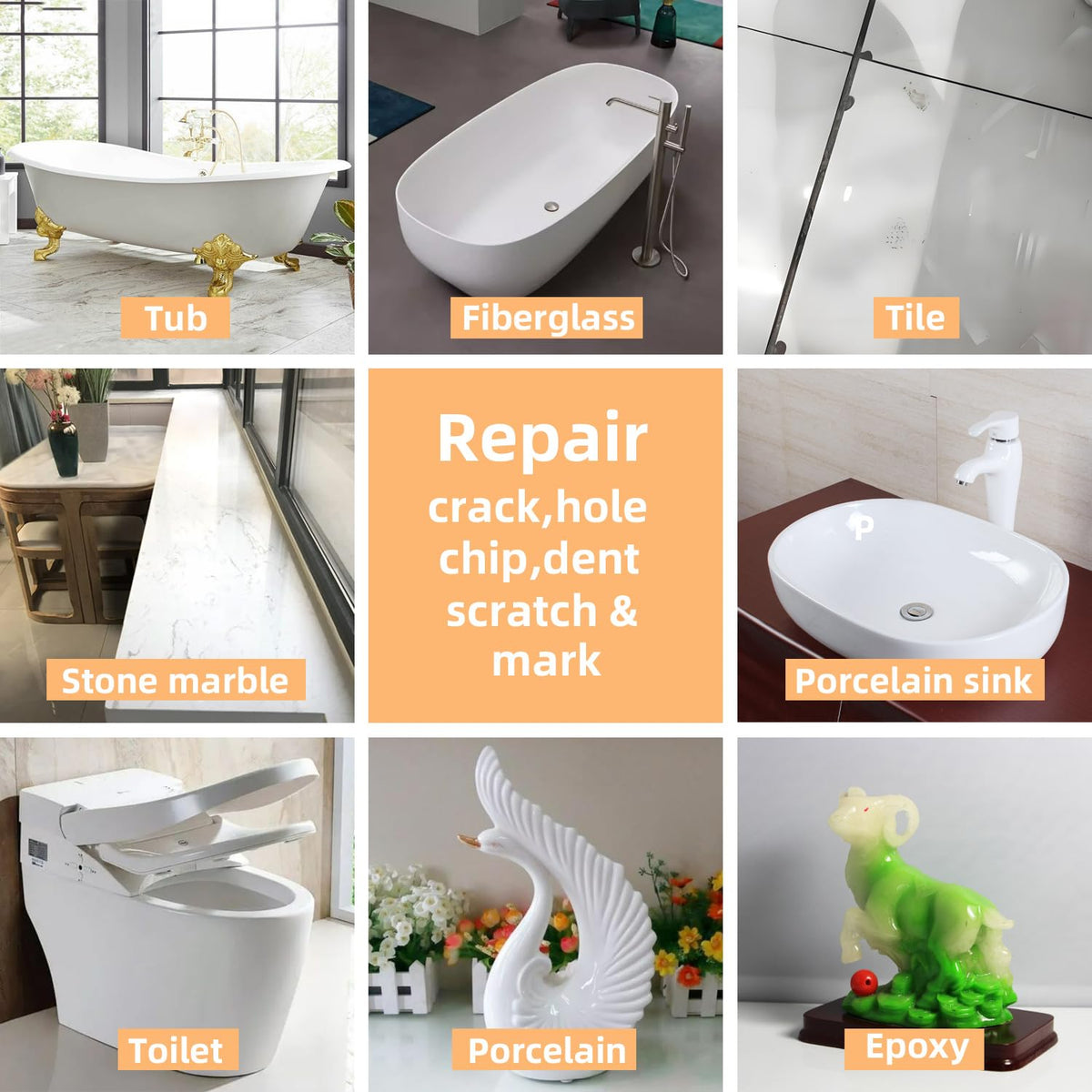 CTUYSY bath repair kit easy to apply with smooth finish.