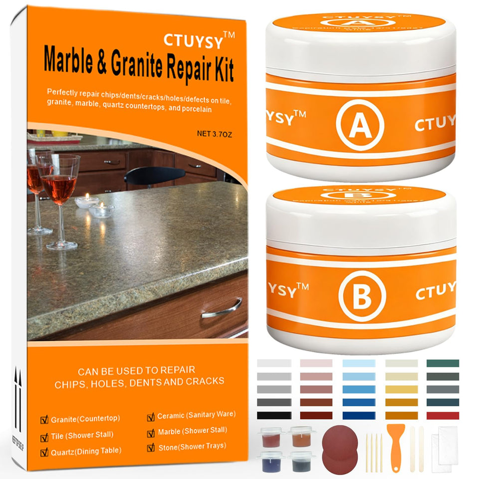 CTUYSY chip filler kit packaging with tools for quick home repairs.