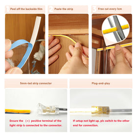 CUBITOR diffused COB strip offers 180-degree light spread for continuous bright coverage.