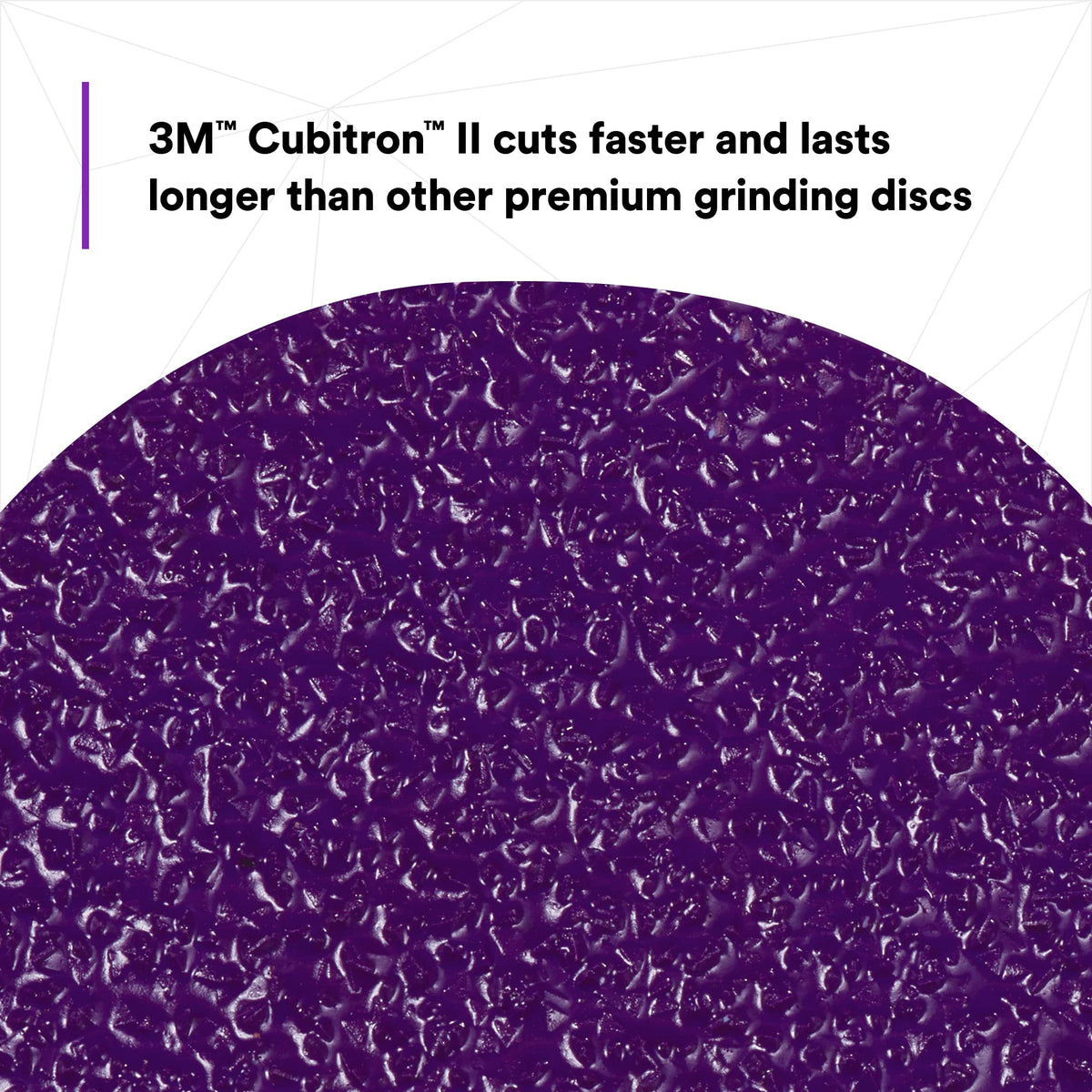 Close-up of precision-shaped grain shows sharp, efficient cutting action.