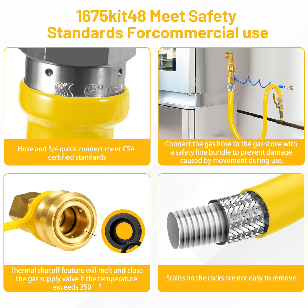 Cudnt 1675KIT48 restraint cable protects hoses during equipment moves.