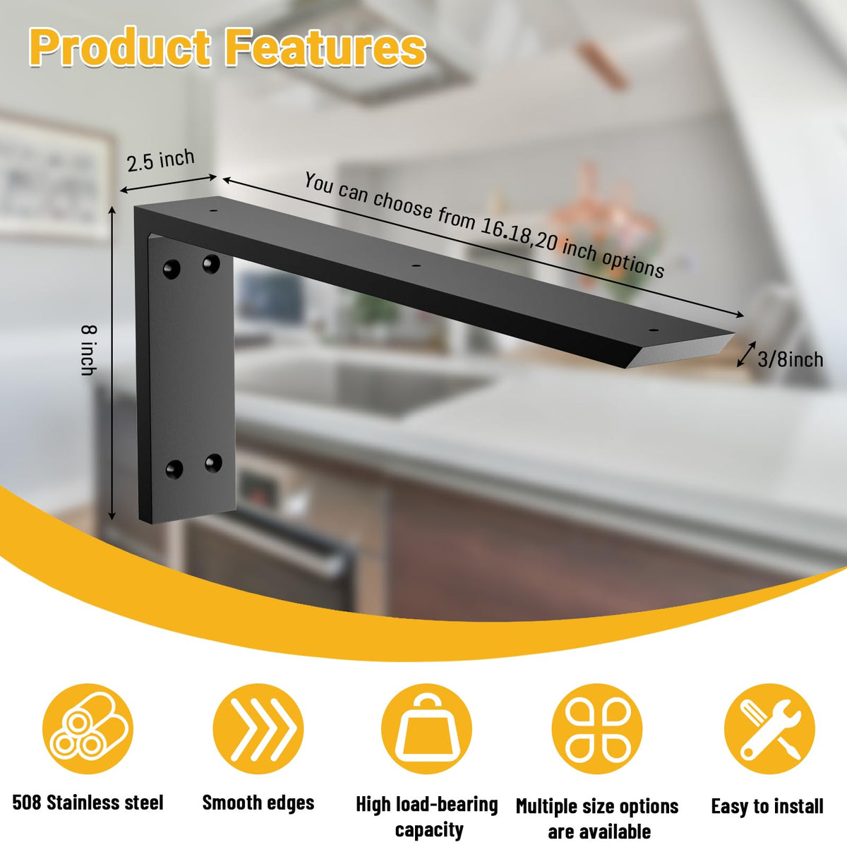 Cuguords brackets with hardware included for quick installation in DIY projects.