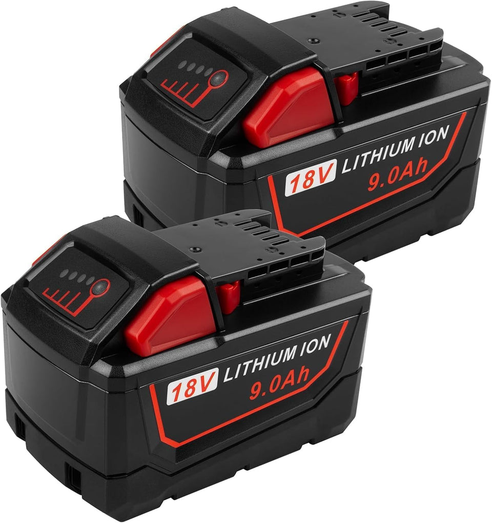 Cukect two-pack 18V 9Ah Milwaukee Mk18 battery ready for rugged tasks