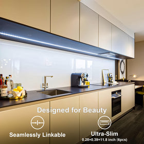 CULAVON seamless linking setup for scalable under-cabinet lighting