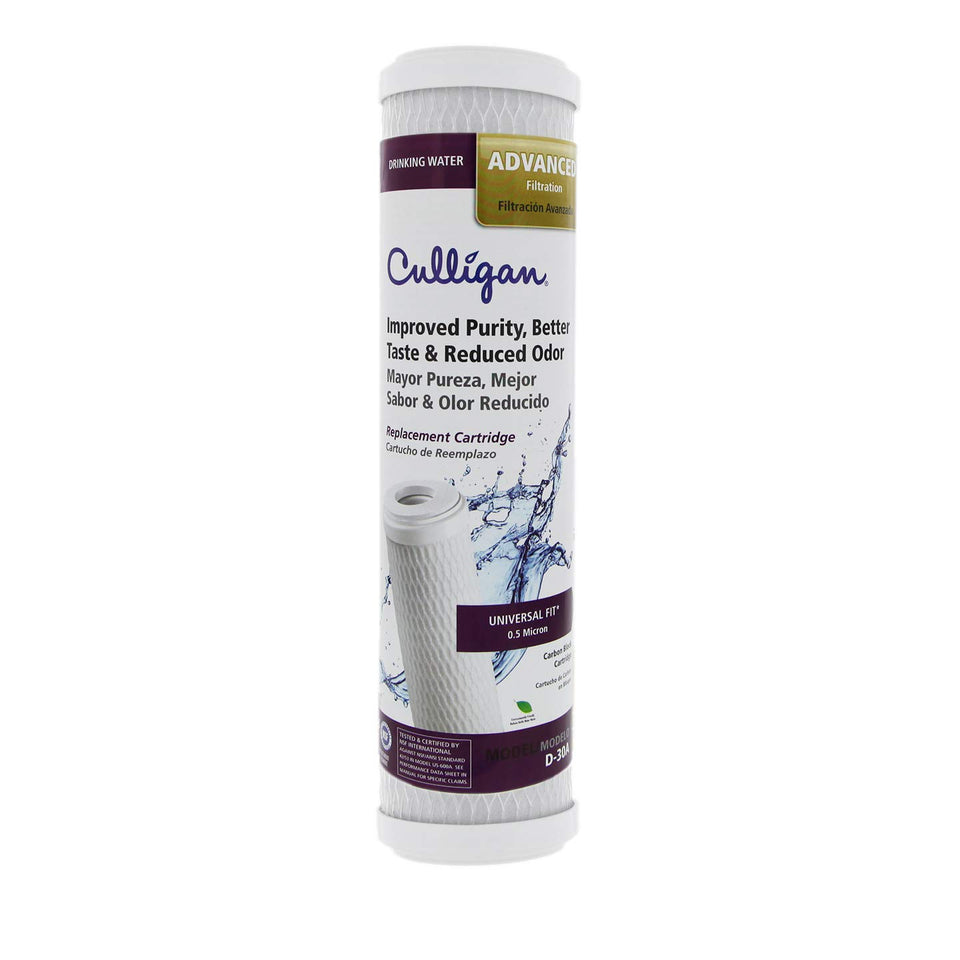 Culligan D-30A Level 2 installation view showing easy cartridge replacement for fresh water.