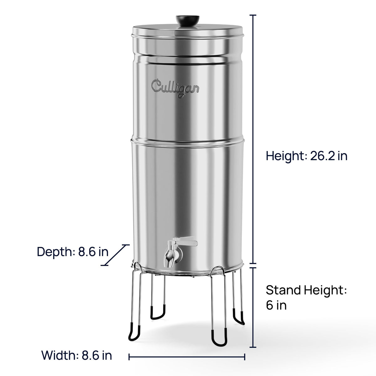 Culligan MaxClear large-capacity-dispensing demonstrates ample daily water for a small family.