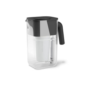 Culligan ZeroWater 10-cup pitcher with matte black finish for easy fridge storage.