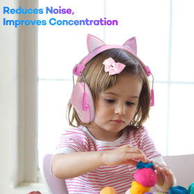 Cumunebula foldable kids headphones for travel.
