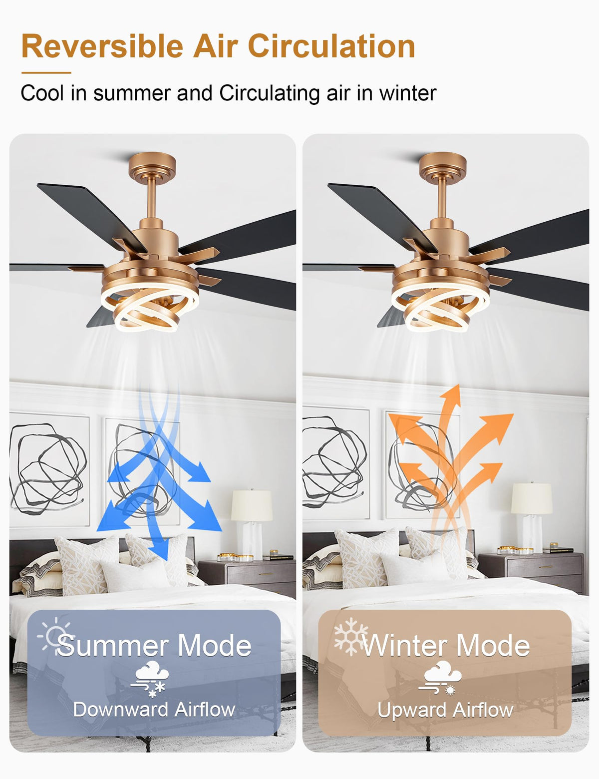 Curve Curio reversible airflow supports year-round comfort.