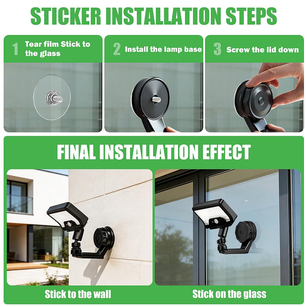 Cusna solar motion sensor light showing IP65 weatherproof rating against rain and dust