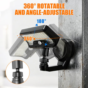 Cusna solar motion sensor light installed outdoors on fence, ready for night lighting
