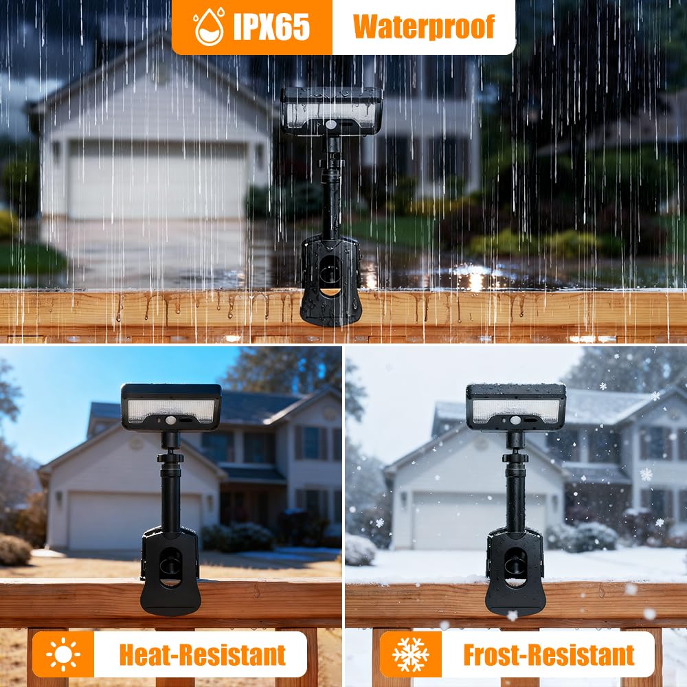 Cusna tool-free installation makes mounting simple on fences, gutters, or decks.