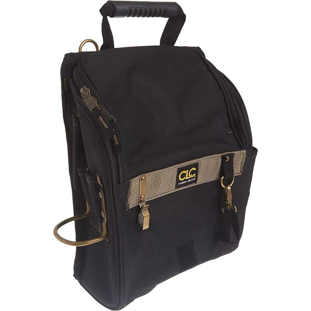 Custom LeatherCraft 1509 zippered top flap protects tools on the job site