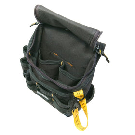 Custom Leathercraft 1524 J-clip keeps frequently used tools within reach.