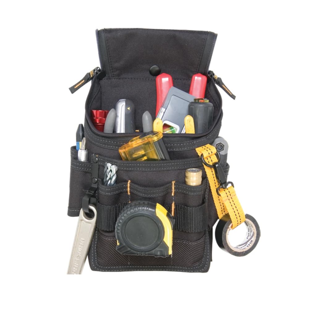 Custom Leathercraft 1524 ziptop cover secures tools during transport.