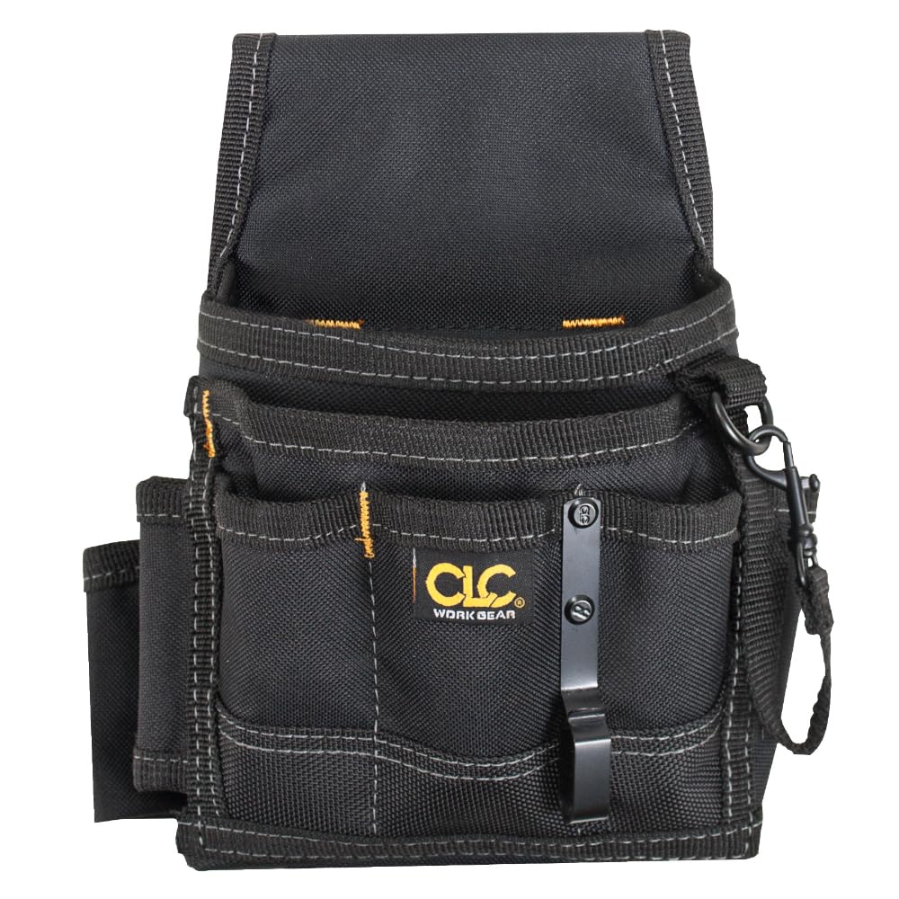 Custom Leathercraft CLC 1503 pouch with main compartments for quick tool access