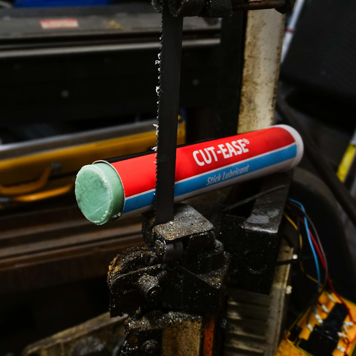 CUT-EASE used on bandsaw and miter saw for burr-free results.