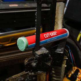 CUT-EASE used on bandsaw and miter saw for burr-free results.
