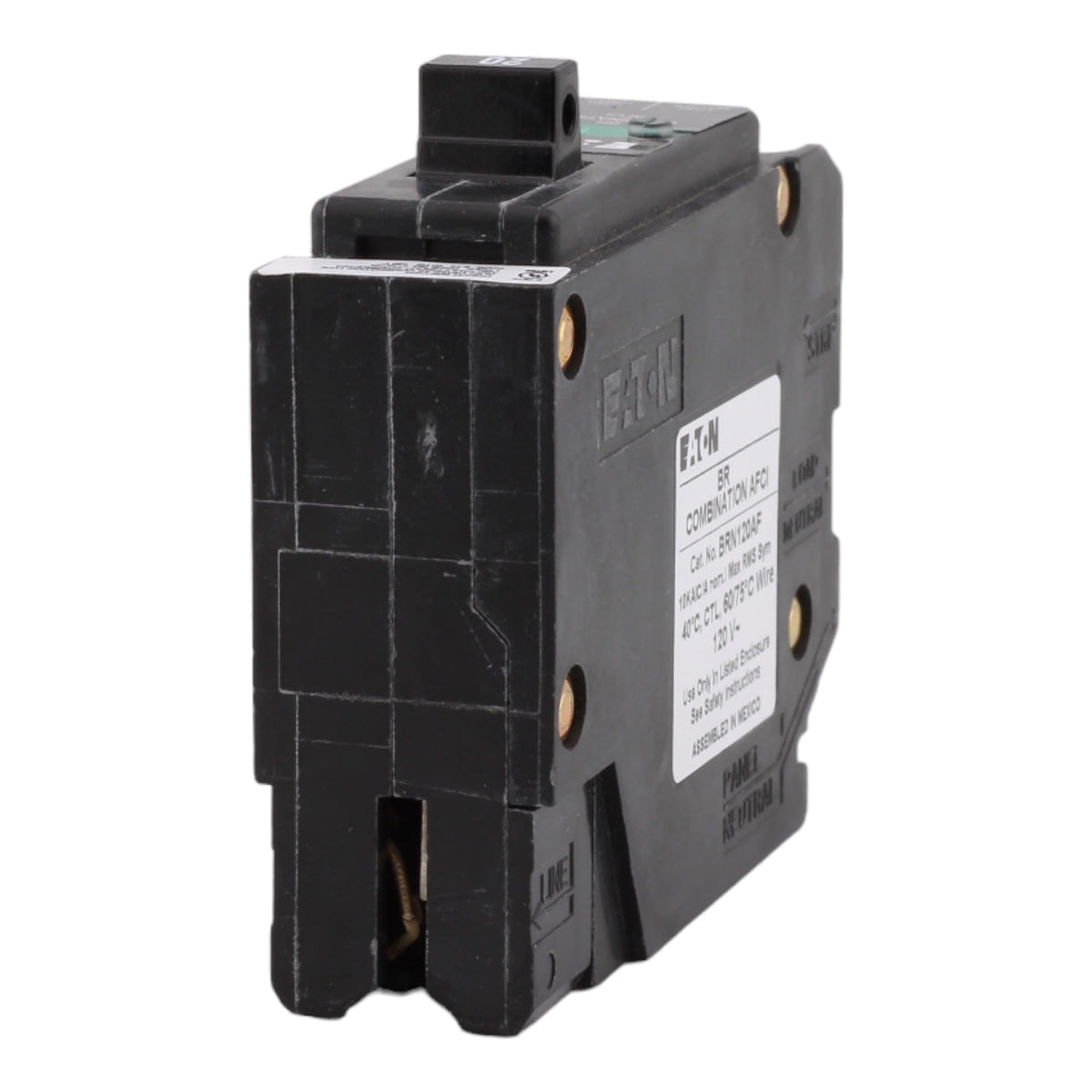 Top view of BRN120AF illustrates compact panel fit and accessibility.