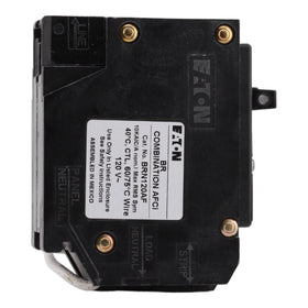 BRN120AF UL Listed label on the breaker reinforces safety compliance.