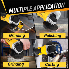 CUTOOK cordless grinder safety features promote safer operation with guard and soft start.