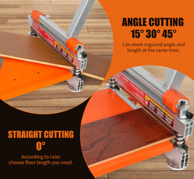 CUTTEREX 13 Pro floor cutter at 15° angle enables clean corner joints.
