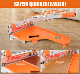 CUTTEREX 13 Pro floor cutter enables 45° bevel cuts for intricate designs.