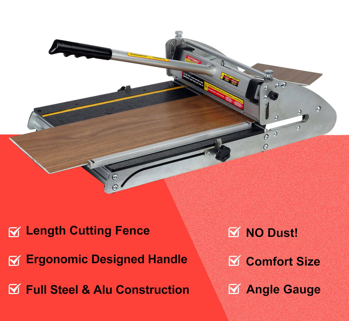 Cutterex 13-inch 360° floor cutter side view highlighting portability.